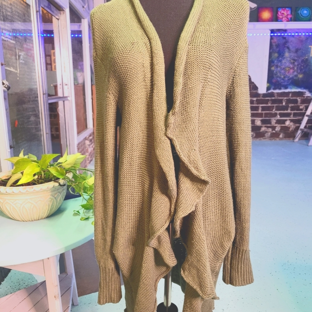 Olive green cardigan